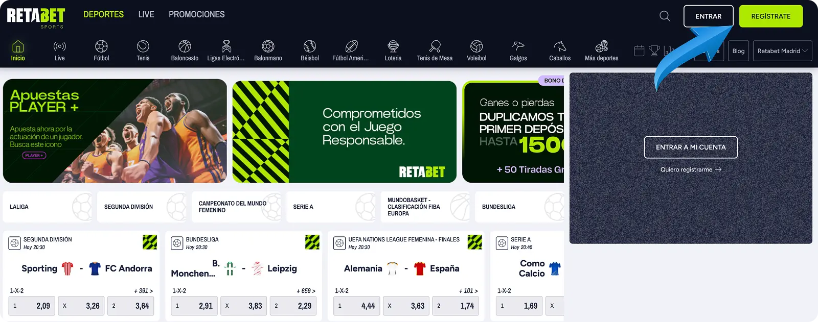 retabet registro botón para unirse rápidamente